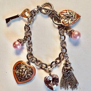 Vintage Heart Charm Bracelet